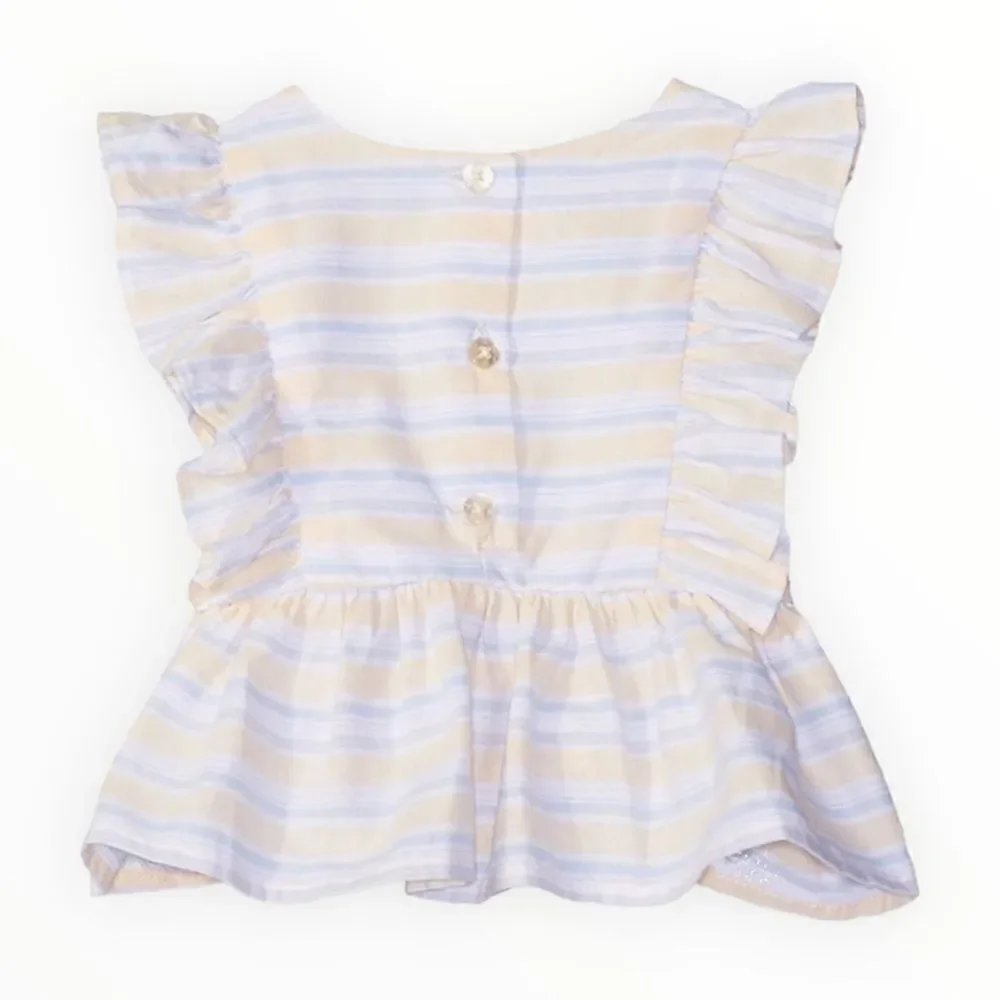 PIPPA & JULIE | Yellow & Blue | Top and Capri Legging Outfit Set